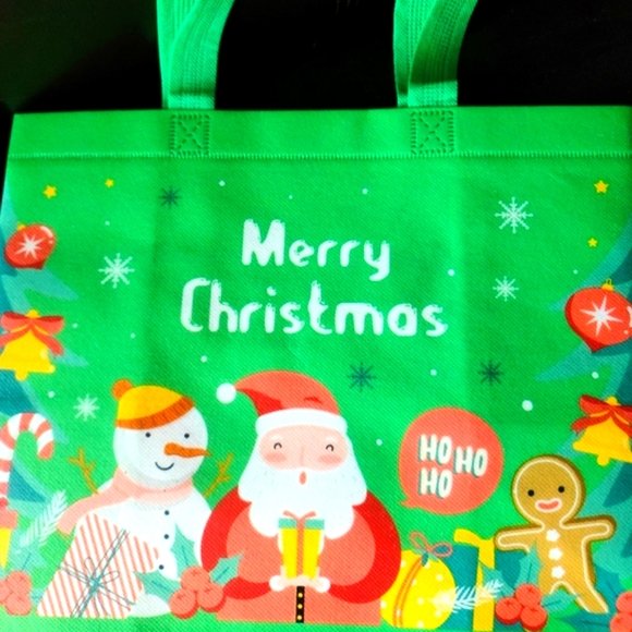 Christmas gift bags NWT-4 assorted set, reusable woven polyplastic.10x6.75x12.5 - Picture 6 of 11
